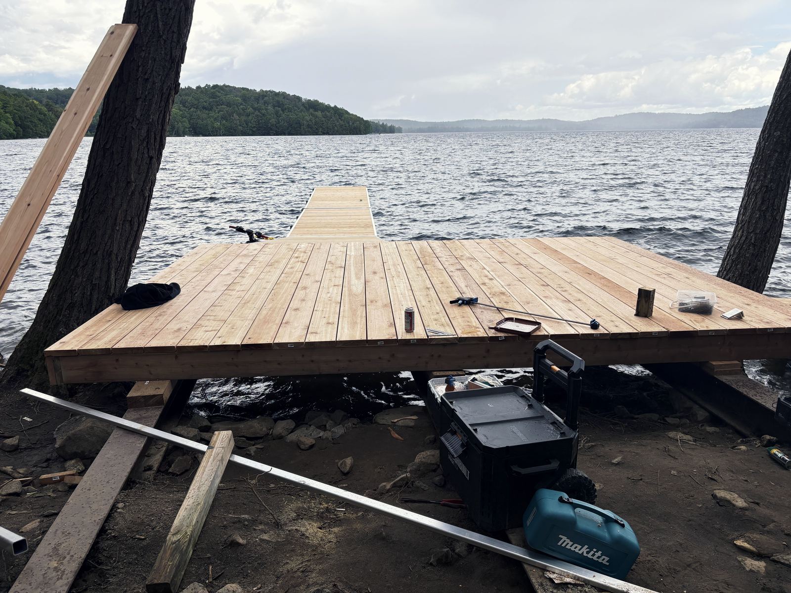 Wide Cedar Deck, Built On Site