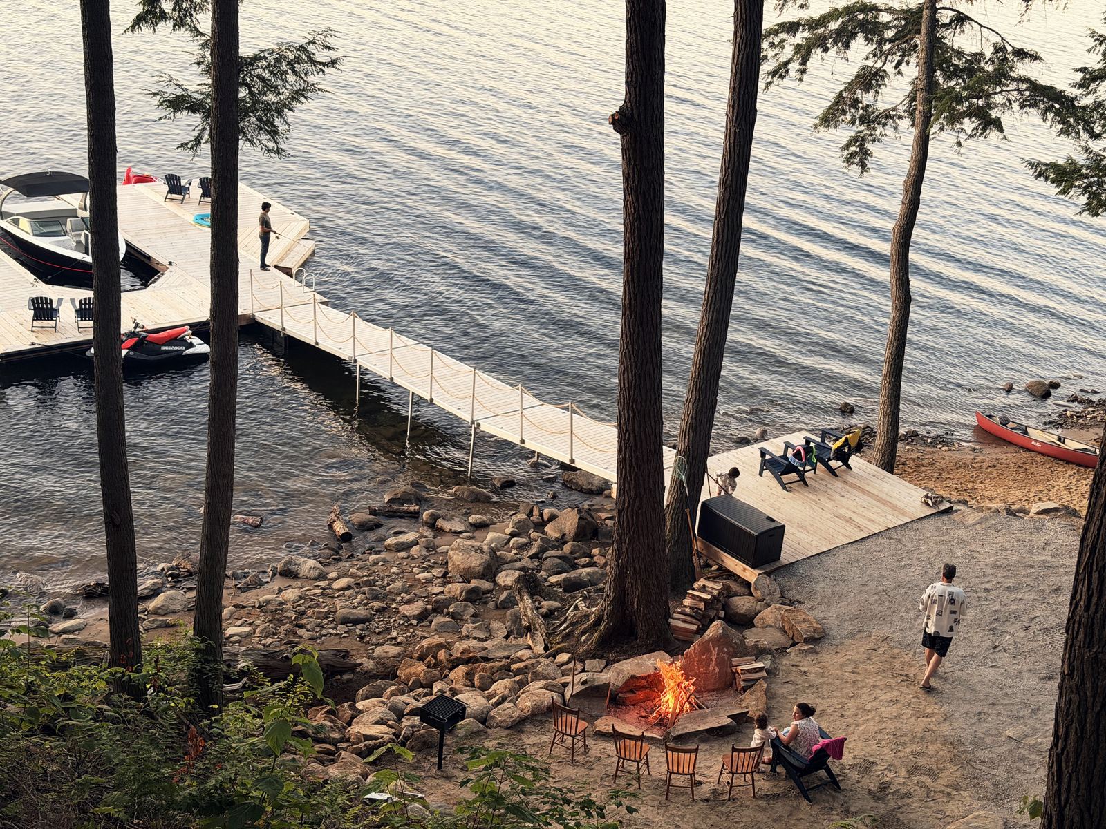 A Legacy Docks waterfront in Ontario cottage country
